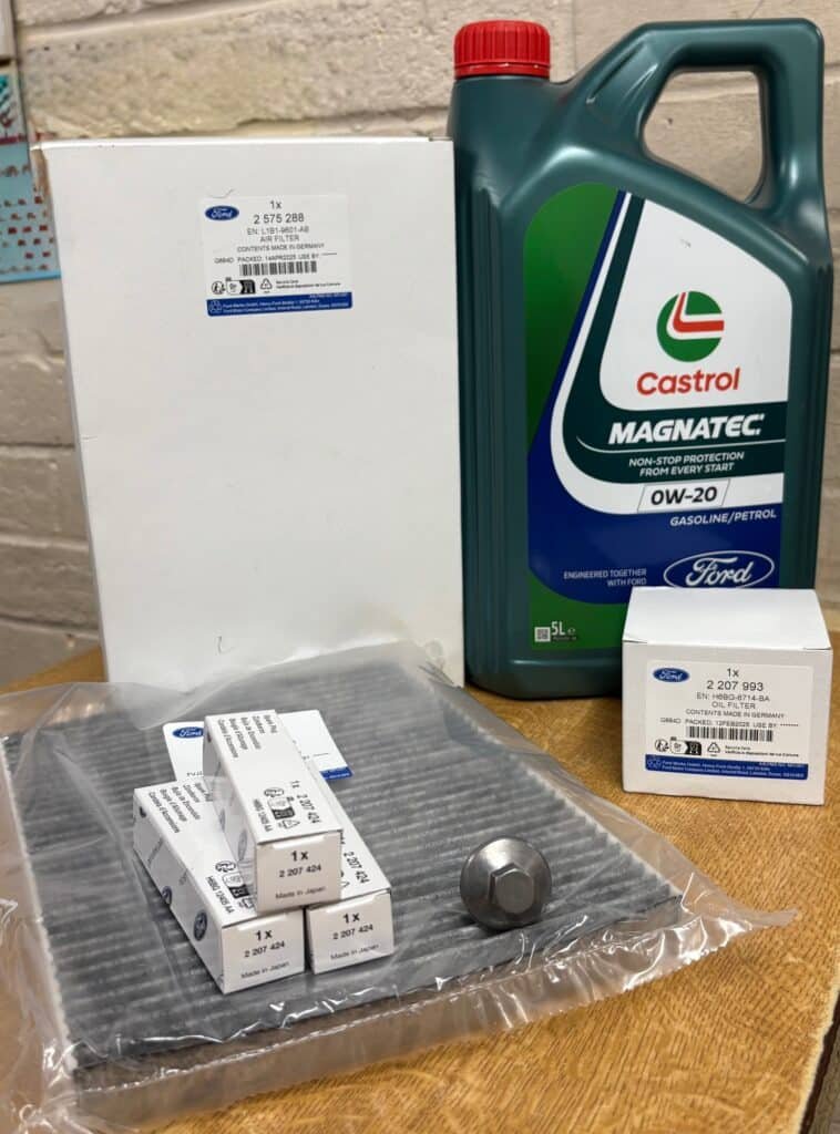 The Powerhouse Auto Ford vehicle service kit.
